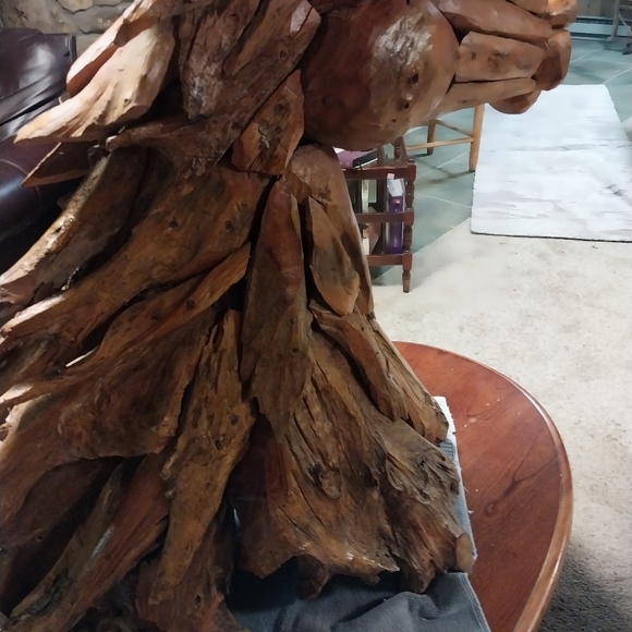 Hand made master crafted driftwood horse 3ft t x 36'l x18'w.driftwood brown - Picture 12 of 16